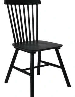 Levede 2x Natural Wood Dining Chairs in Black
