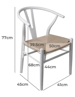 Levede 2x Wooden Dining Chairs in White