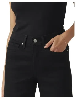 Levi's 318 Shaping Wide-Leg Jeans in Soft Black