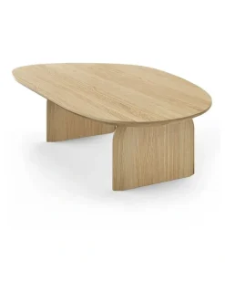 L3 Home Arco Oval Oak Coffee Table In Natural