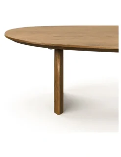 L3 Home Arco Oval Oak Coffee Table In Brown