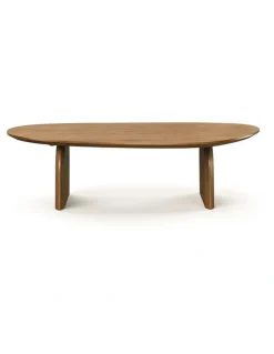 L3 Home Arco Oval Oak Coffee Table In Brown
