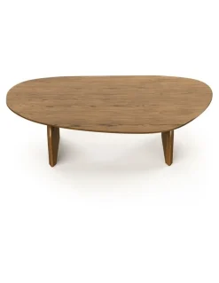L3 Home Arco Oval Oak Coffee Table In Brown