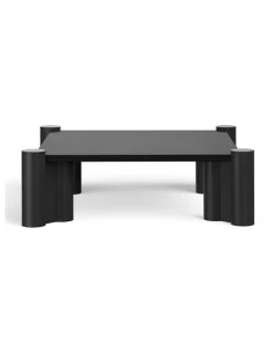 L3 Home Hart Square Concrete Coffee Table In Black