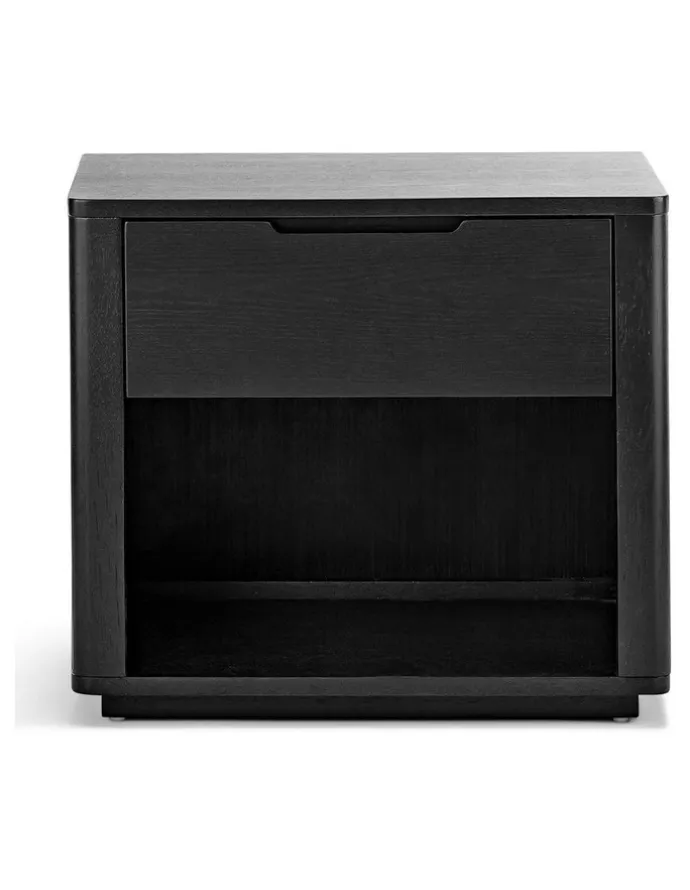 L3 Home Marcus 1 Drawer Bedside Table In Black