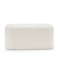 L3 Home Podd Ottoman Bench Stool In Boucle Cream