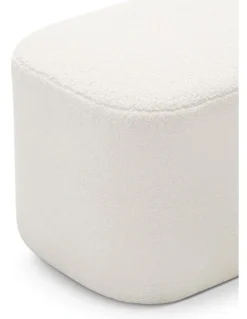 L3 Home Podd Ottoman Bench Stool In Boucle Cream