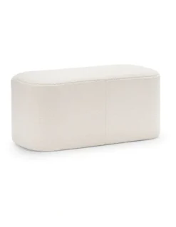 L3 Home Podd Ottoman Bench Stool In Boucle Cream
