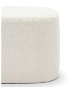 L3 Home Podd Ottoman Bench Stool In Boucle Cream