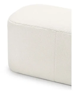 L3 Home Podd Ottoman Bench Stool In Boucle Cream