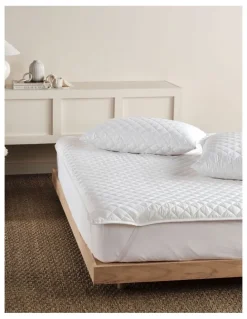 Linen House Comfy Quilted Mattress Protector in White