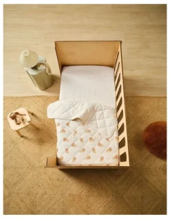 Linen House Kids Cat Nap Cot Coverlet In White