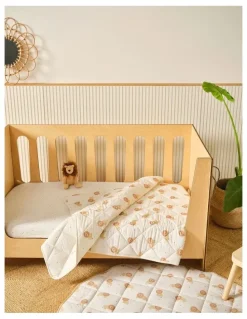 Linen House Kids Cat Nap Cot Coverlet In White