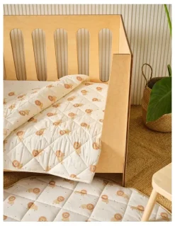 Linen House Kids Cat Nap Cot Coverlet In White