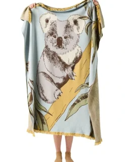 Linen House Kids Kevin Koala Blanket in Blue