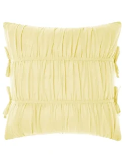 Linen House Layla Cushion 48x48cm in Lemon