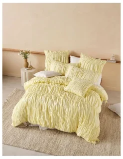 Linen House Layla Cushion 48x48cm in Lemon