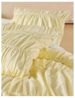 Linen House Layla Cushion 48x48cm in Lemon