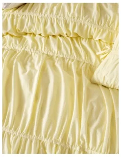 Linen House Layla Quilt Cover Set in Lemon