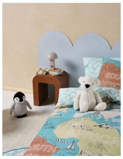 Linen House Perry Polar Bear Novelty Cushion in White