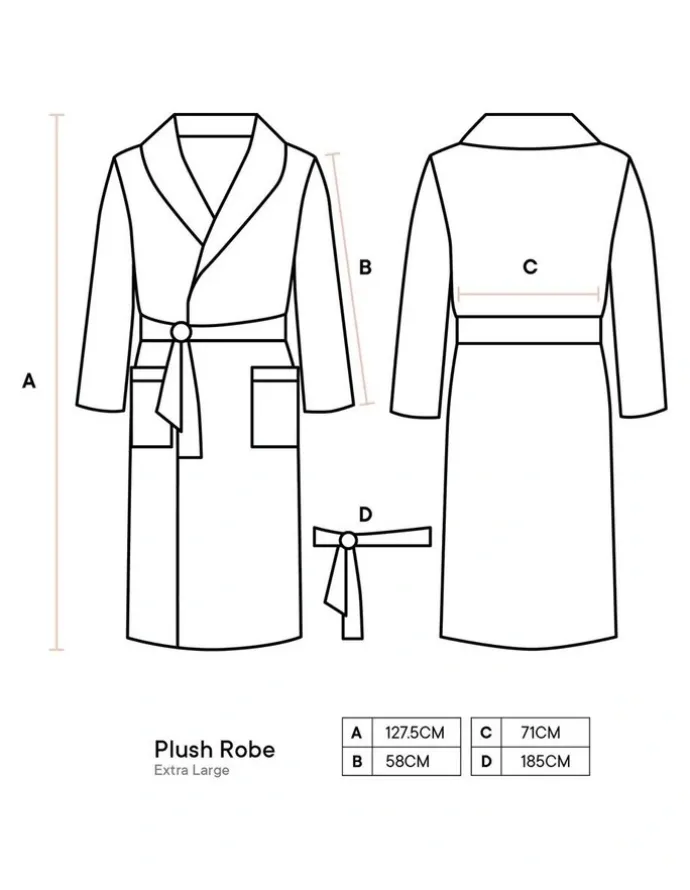 Linen House Plush Ocean City Robe in Rosewood