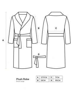 Linen House Plush Robe in Green