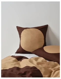 Linen House Pluto Cotton Quilt Cover Set in Clay