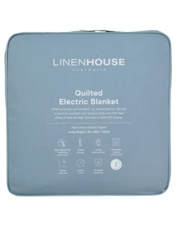 Linen House Quilted Multizone Electric Blanket in Cream