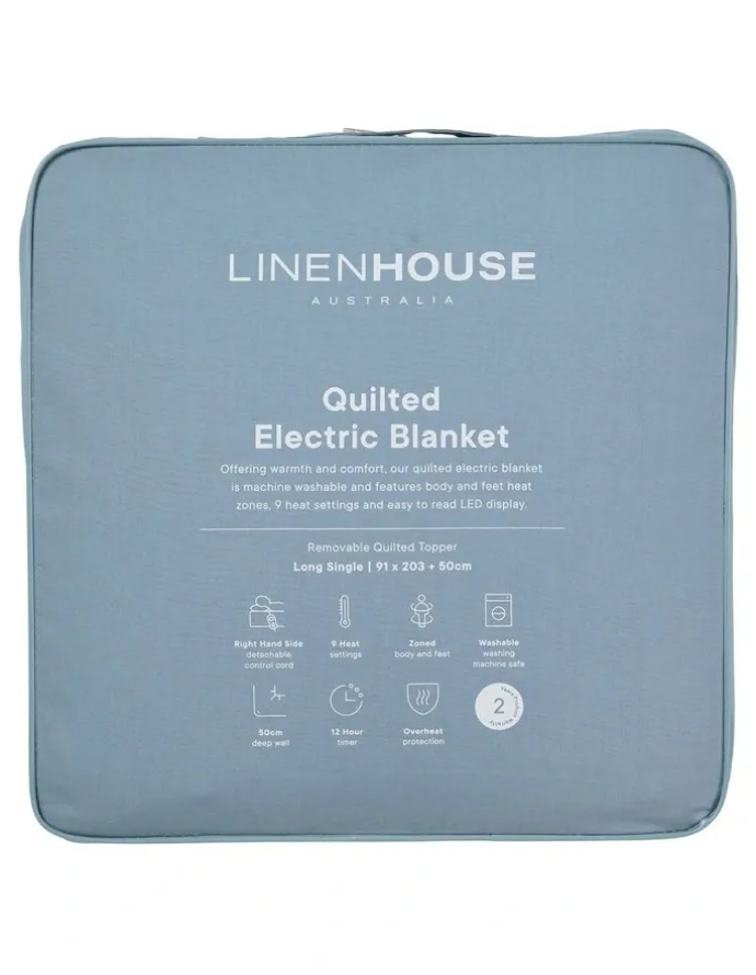 Linen House Quilted Multizone Electric Blanket in Cream