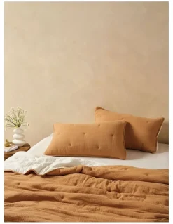 Linen House Somerset Coverlet in Cinnamon