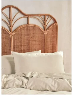 Linen House 400TC Bamboo Cotton Nara Quilt Cover Set in Natural