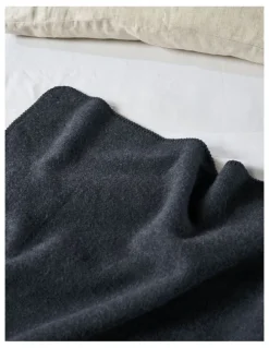 Linen House Wool Blanket in Indigo