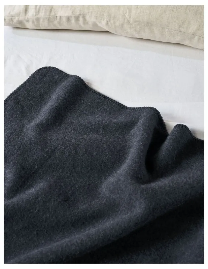Linen House Wool Blanket in Indigo