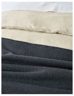 Linen House Wool Blanket in Indigo