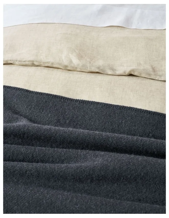 Linen House Wool Blanket in Indigo