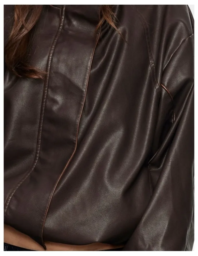 Lioness Shoreline Funnel Jacket in Brown
