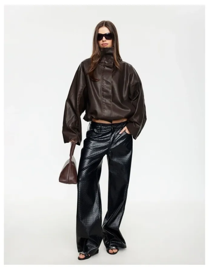 Lioness Shoreline Funnel Jacket in Brown