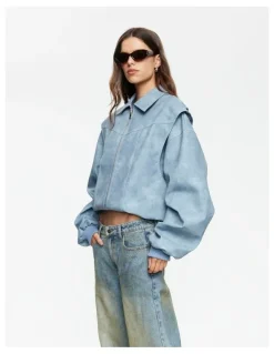 Lioness Vista Bomber Jacket in Blue