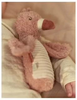 Little Dutch Safari Friends Squeaker with Rattle Flamingo