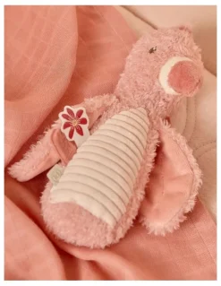 Little Dutch Safari Friends Squeaker with Rattle Flamingo