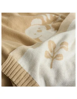 LIVING TEXTILES Australiana Pram Knitted Blanket in Multi