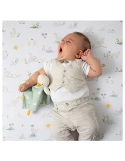 Living Textiles Goosey Security Blanket in Sage