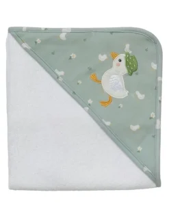 Living Textiles Hooded Towel in Sage