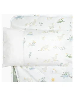 Living Textiles Organic Childcare Nap Mat Goosey Goosey in Green