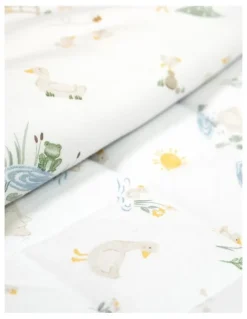 Living Textiles Organic Childcare Nap Mat Goosey Goosey in Green