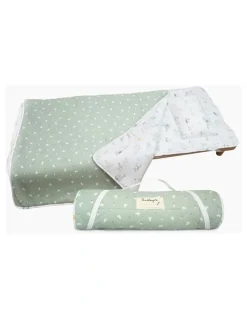 Living Textiles Organic Childcare Nap Mat Goosey Goosey in Green