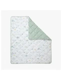 Living Textiles Organic Jersey Quilted Cot Comforter Goosey in Sage