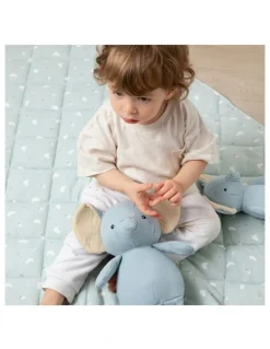 Living Textiles Organic Jersey Quilted Cot Comforter Goosey in Sage