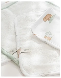 Living Textiles 3 Pack Organic Wash Cloths Australiana