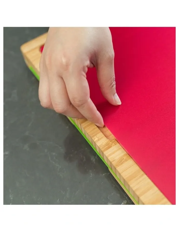 Living Today Bamboo Chopping Board Set of 5 and Flexible Mats Set